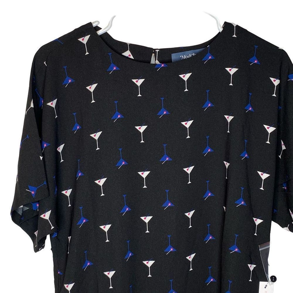 ModCloth just a little something belted shift dress martinis cocktail glass retr